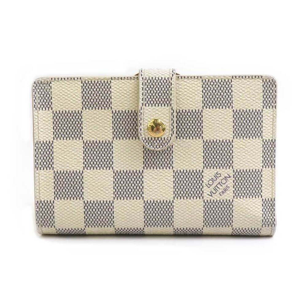 Louis Vuitton Azur White Portefeuille Wallet Viennois Bi fold Azure